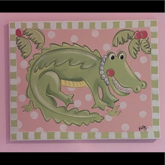 Kootie Bug Designs Other - Kootie Bug Designs Alligator w/pearls giclee